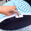 Pouf da Esterno Greca Acquamarina 53cm