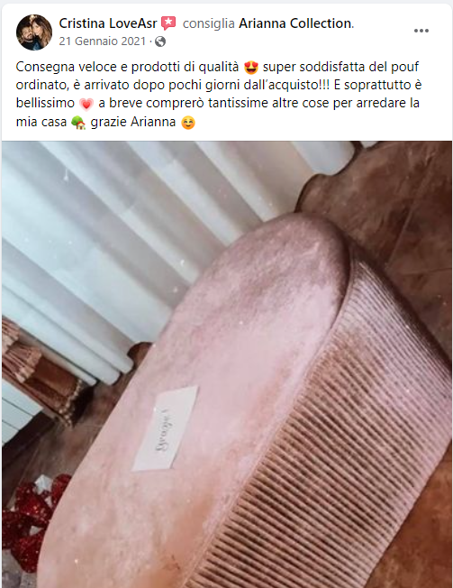 Pouf Ovale Contenitore in Velluto Rosa Antico - EDIZIONE LIMITATA!