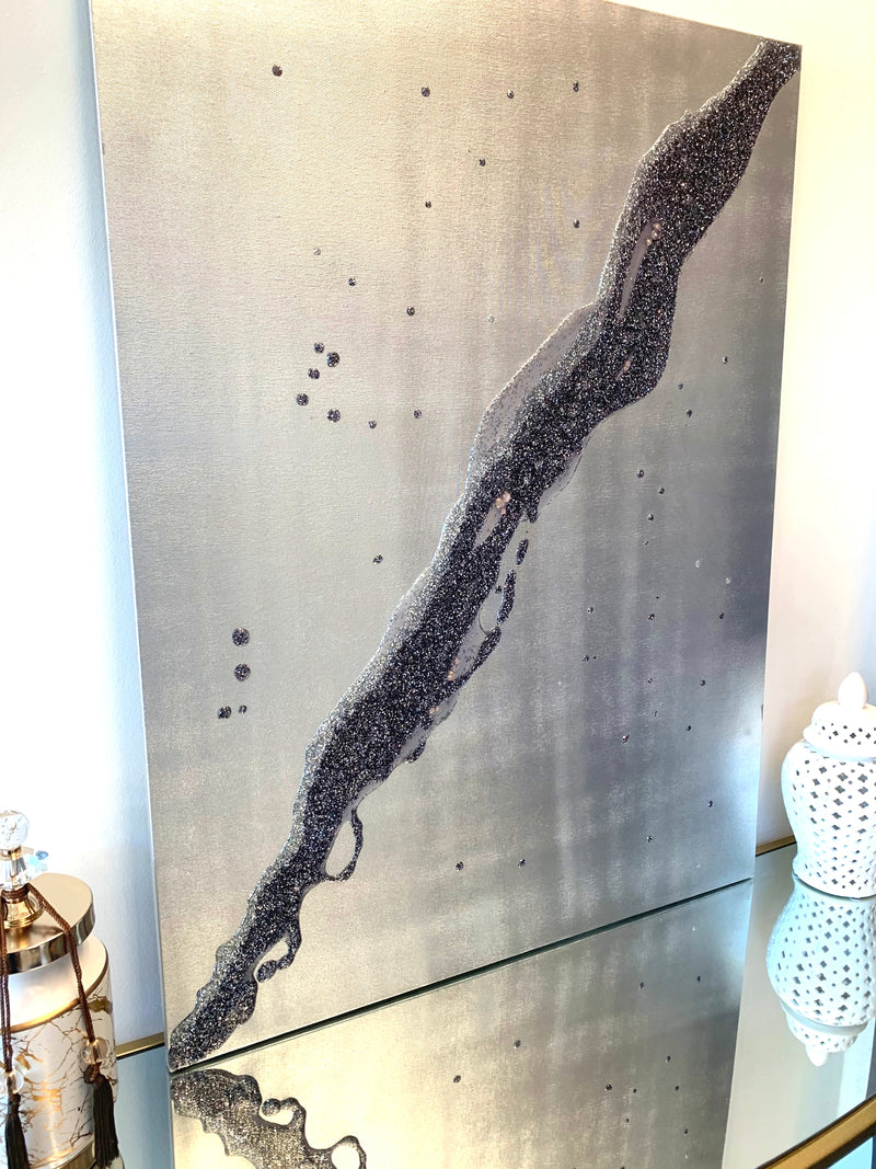 Quadro Argento Spaccatura Brillante (Made in Italy)