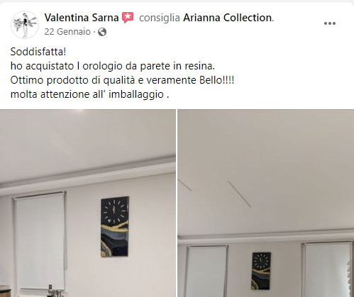 Orologio di Lusso INFINITO - 90cm  Blu Ottanio, Avio, Bianco, Oro e Argento (Made in Italy)