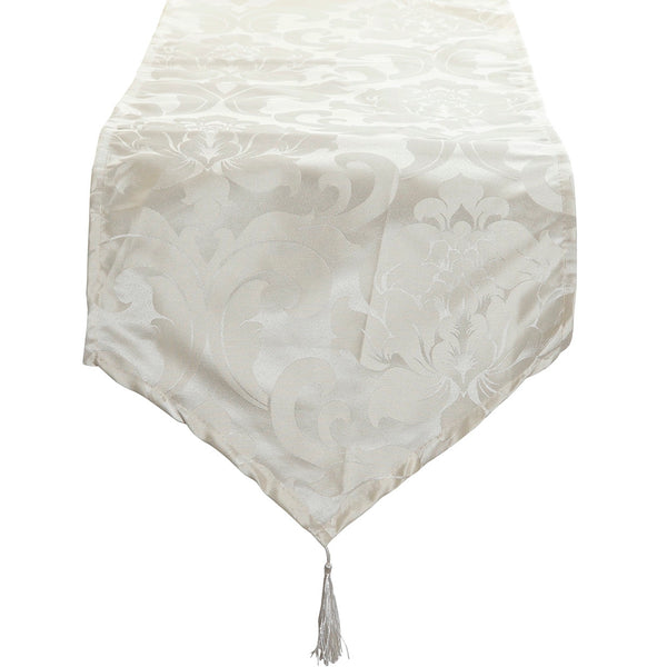 Coppia di Runner Giglio Bianco Perla 35x135 (Mod. 3)
