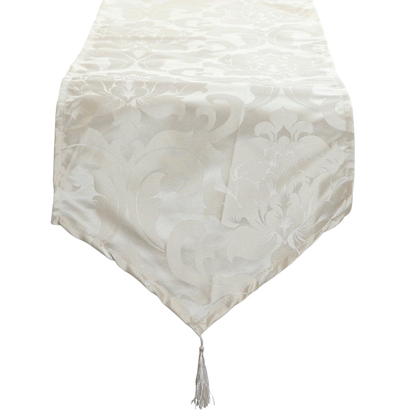 Coppia di Runner Giglio Bianco Perla 35x135 (Mod. 3)