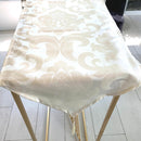 Coppia di Runner Giglio Bianco Perla 35x135 (Mod. 3)