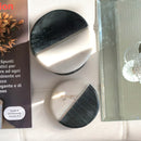 Sottobicchieri in Marmo Bianco e Nero [SET da 6]