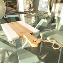 Tagliere Marmo Bianco e Legno Naturale