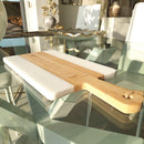 Tagliere Marmo Bianco e Legno Naturale