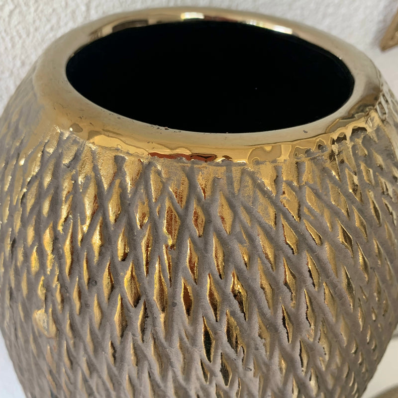 Vaso Vanità - Gocce Oro Lucido - H 45 cm