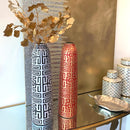 Vaso GRECA in Resina Rosso e Oro H.46 cm [Edizione Limitata]