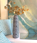 Vaso GRECA in Resina Bianco e Nero H.46 cm [Edizione Limitata]