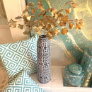 Vaso GRECA in Resina Bianco e Nero H.46 cm [Edizione Limitata]