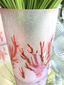 Vaso in Cristallo lavorato Corallo