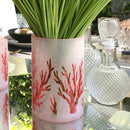 Vaso in Cristallo lavorato Corallo
